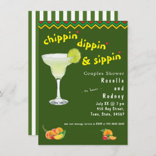 Mexican Fiesta Couples Shower 🎉 Fun Margarita  Invitation