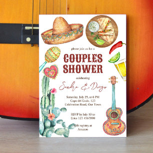 Mexican fiesta couples shower invitation