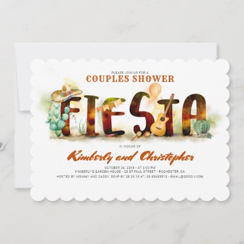 Mexican Fiesta Couples Shower Invitations