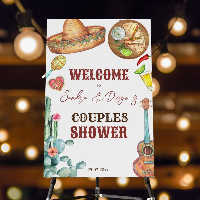 Mexican fiesta couples shower welcome sign (Creator Uploaded)