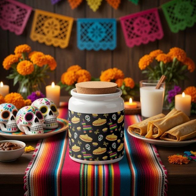 Mexican Fiesta & Día de Muertos  Candy Jar (Creator Uploaded)