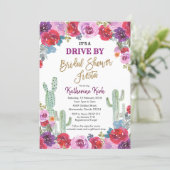 Mexican Fiesta Drive by Bridal Shower Invitation (Standing Front)