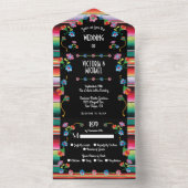 Mexican Fiesta Embroidery Floral Wedding All In On All In One Invitation (Inside)