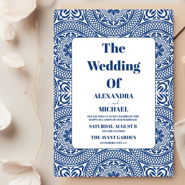 Mexican Fiesta Embroidery Floral Wedding Invitation (Creator Uploaded)