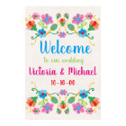 Mexican Fiesta Embroidery Welcome Poster