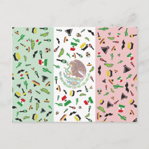 Mexican Fiesta - Flag of Mexico Postcard