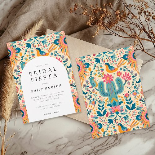 Mexican Fiesta Floral Bridal Shower Invitation