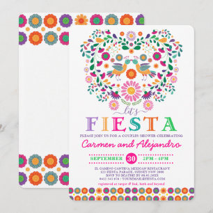 Mexican Fiesta Floral Co-Ed Bridal Shower Invitation