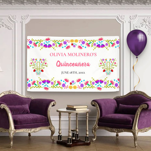 Mexican Fiesta Floral Quinceanera Birthday Party