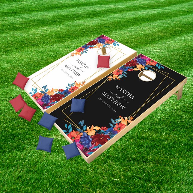Mexican Fiesta Flower Wedding Cornhole Set (Creator Uploaded)