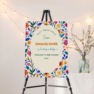 Mexican fiesta Folk Art floral Welcome Board