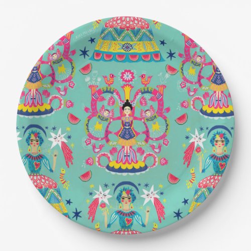 Mexican Fiesta Frida Paper Plates