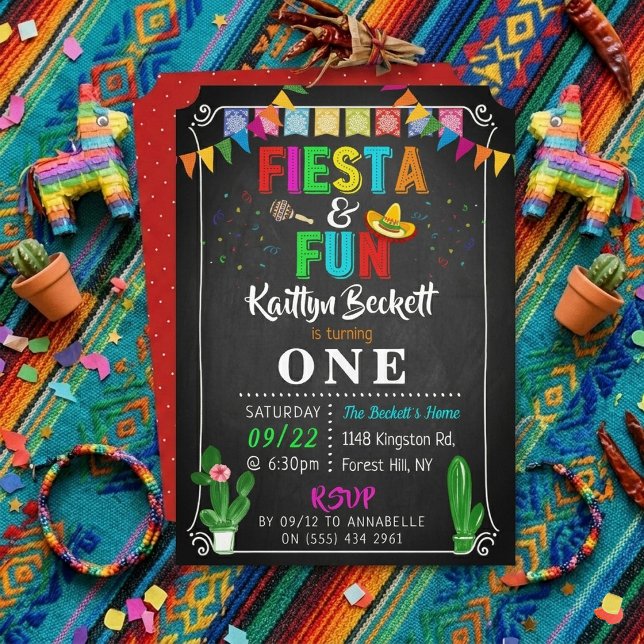Mexican Fiesta & Fun 1st Birthday Invitation (Creator Uploaded)