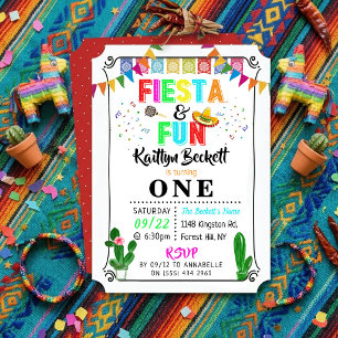 Mexican Fiesta & Fun 1st Birthday Invitation