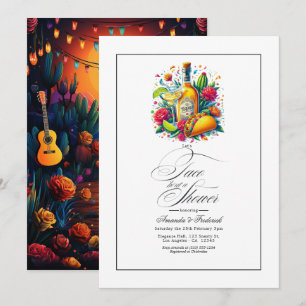 Mexican Fiesta Fun Tacos & Tequila Couple’s Shower Invitation