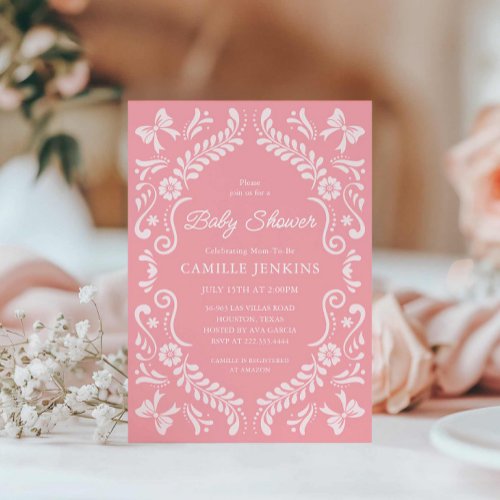 Mexican Fiesta Girl Baby Shower Invitation