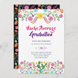 Mexican FIESTA GRADUATION Invitation Folk Art