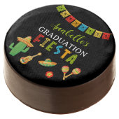 Mexican Fiesta Graduation Party Black Chocolate Covered Oreo (Angled)