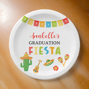 Mexican Fiesta Graduation Party Paper Plates