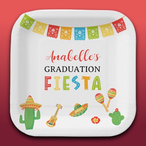 Mexican Fiesta Graduation Party Paper Plates