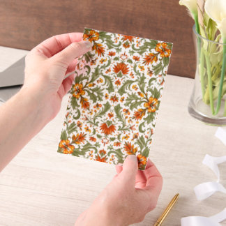 Mexican Fiesta Green Talavera  Vellum Invitations