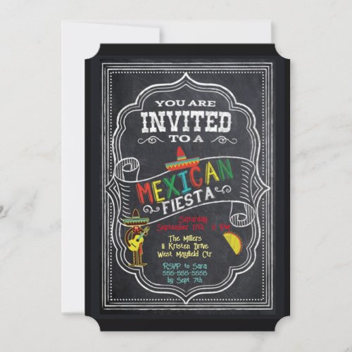 Mexican Fiesta Hispanic Heritage Month Party Invitation