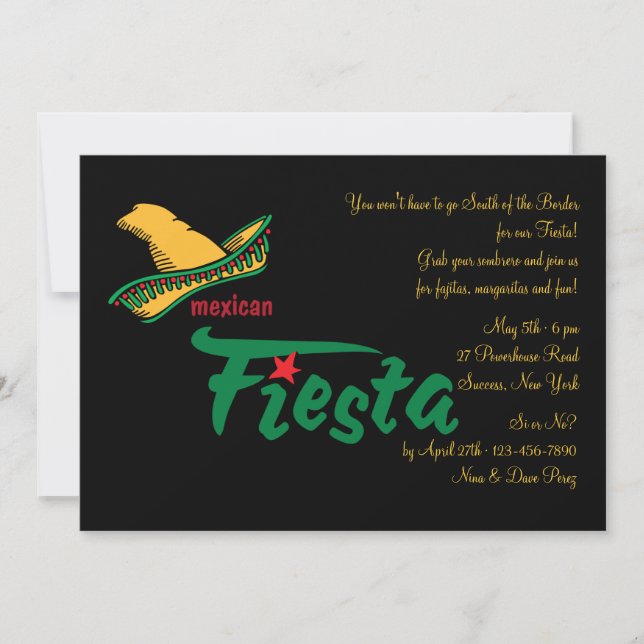 Mexican Fiesta Invitation (Front)