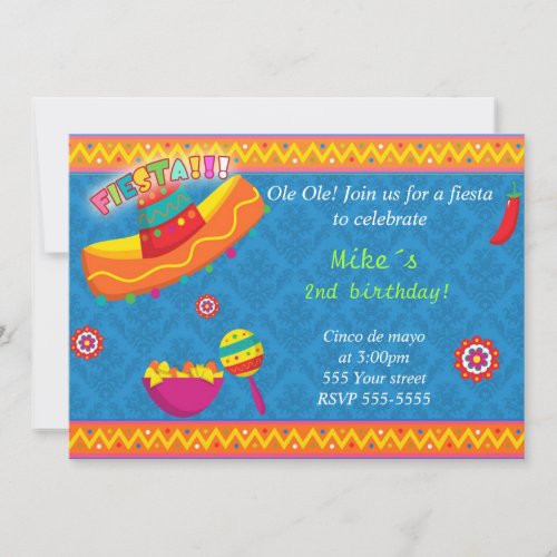 Mexican Fiesta Invitation Birthday Baby Shower