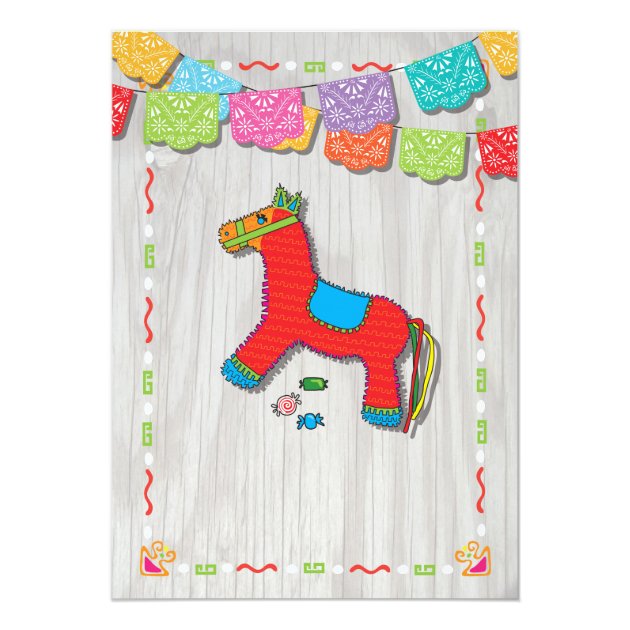 Mexican Fiesta Kids Birthday Party Invitation