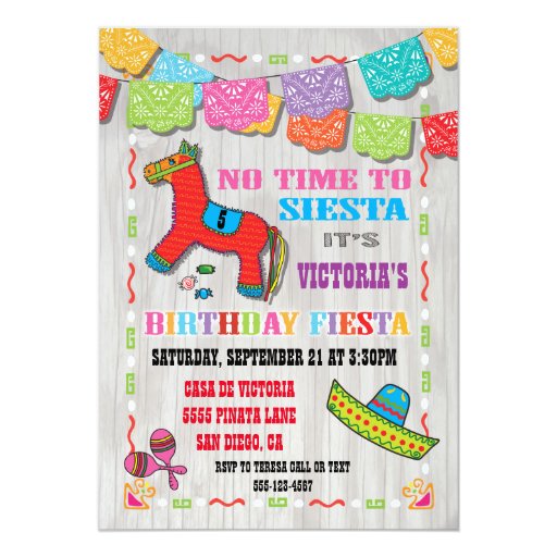 Fiesta Birthday Party Invitations 5