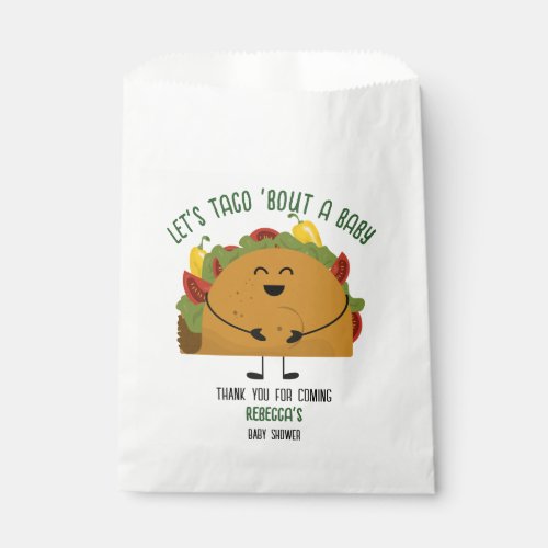 Mexican fiesta lets taco bout a baby baby shower favor bag