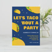 Mexican Fiesta | Let's Taco 'Bout a Party Birthday Invitation (Standing Front)