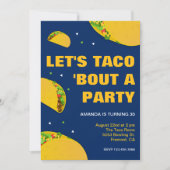 Mexican Fiesta | Let's Taco 'Bout a Party Birthday Invitation (Front)