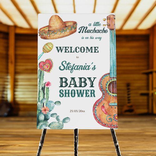 Mexican fiesta little muchacho baby shower welcome foam board