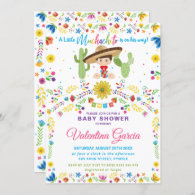 Mexican Fiesta Little Muchacho Boy Baby Shower  In Invitation