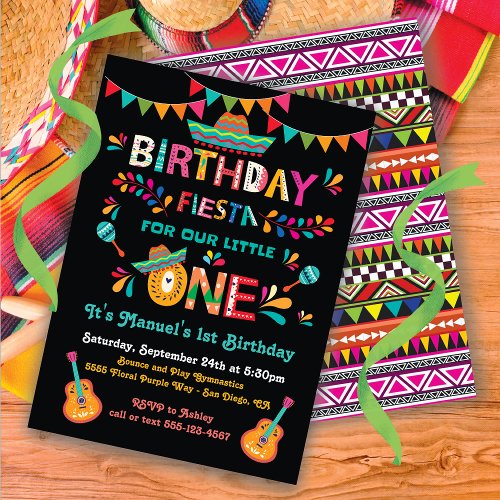 Mexican Fiesta little One 1st Birthday Invitation