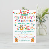 Mexican Fiesta little One 1st Birthday Invitation (Standing Front)