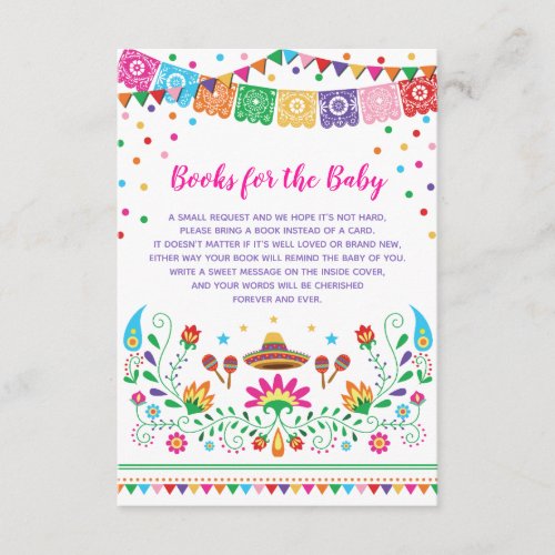 Mexican Fiesta Little Senorita Baby Bring a Book Enclosure Card