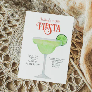 Mexican Fiesta Margarita Cocktail Birthday Party Invitation Mexican Fiesta Margarita Cocktail Birthday Party Invitation