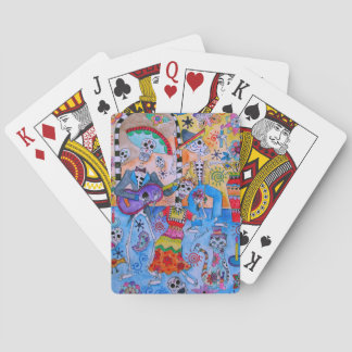 MEXICAN FIESTA Mariachi Cats Calavera Poker Cards