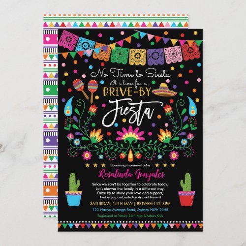 Mexican Fiesta Nacho Average Drive By Baby Shower Invitation