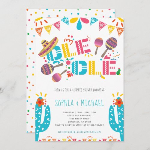 Mexican Fiesta Ole Ole Couples Engagement Fiesta Invitation