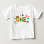 Mexican Fiesta One Birthday Baby T-shirt at Zazzle