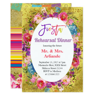 Modern Mexican Rehearsal Dinner Invitations 6