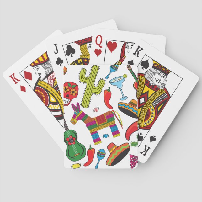 Mexican Fiesta Party Images Poker Cards (Back)