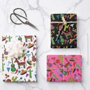 Mexican Fiesta Party Images Wrapping Paper Sheets