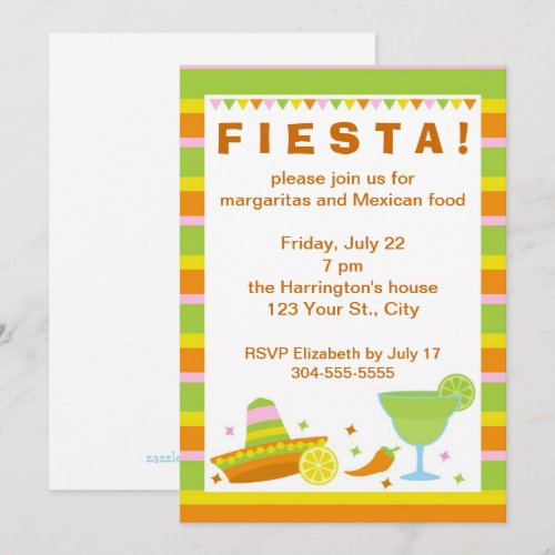 Mexican Fiesta Party Custom Invite
