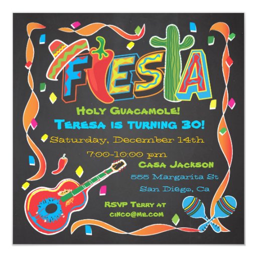 Fiesta Party Invitation Wording 9