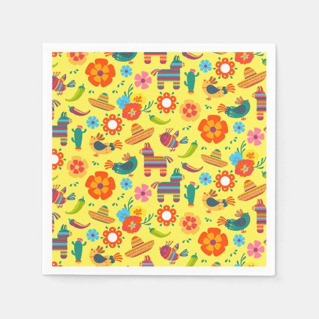 Mexican Fiesta Party Napkins (Front)