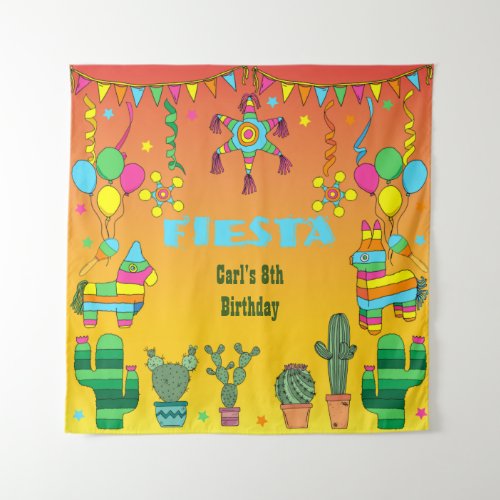 Mexican Fiesta Pinata Party Photo Booth Backdrop